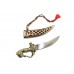 Dagger Knife Steel Blade Brass handle tiger face 6 inch